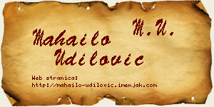 Mahailo Udilović vizit kartica